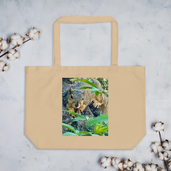 ROSA "Secret Bower"--Large organic tote bag