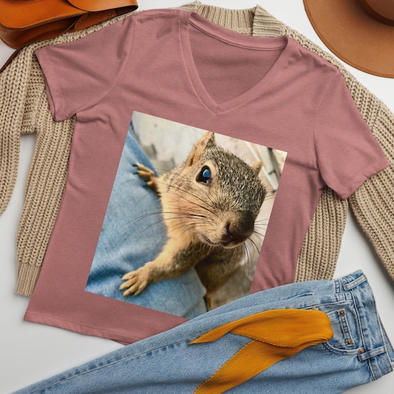 SCRAPPY "Anticipation"--Women’s Relaxed V-neck T-shirt