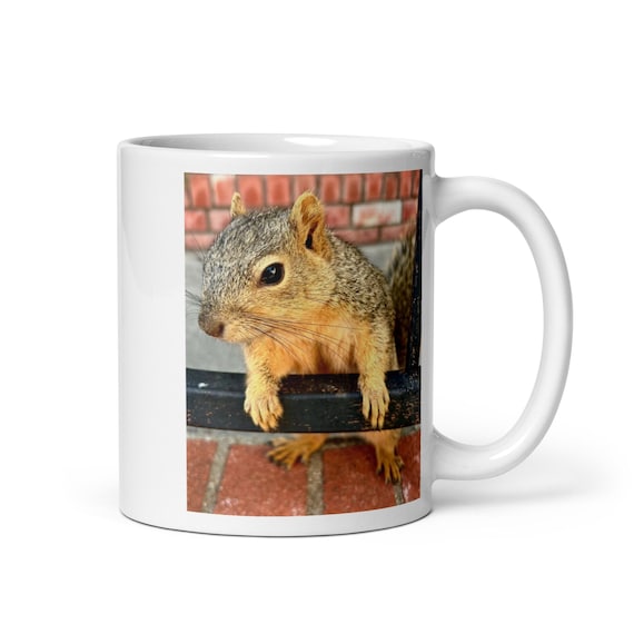 BRIGHT EYES "On the Rail"--White glossy mug