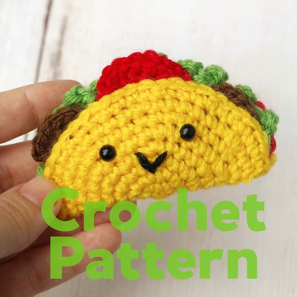 Taco Toy Amigurumi Crochet Pattern INSTANT DOWNLOAD "Tiny Tacos"