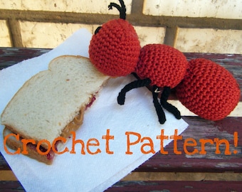 Amigurumi Toy Ant PDF Crochet Pattern INSTANT DOWNLOAD "The Agreeable Ant"