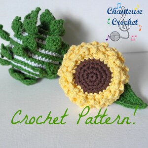 Amigurumi Toy Sunflower and Jungle Vines Ball PDF Crochet Pattern INSTANT DOWNLOAD &quot;Botanical Balls&quot;