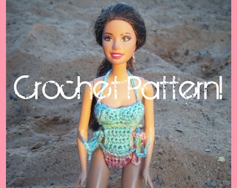 Mono-kini for Barbie PDF Crochet Pattern INSTANT DOWNLOAD