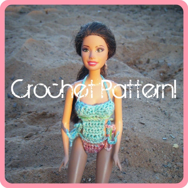 Mono-kini for Barbie PDF Crochet Pattern INSTANT DOWNLOAD