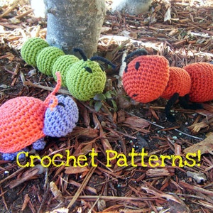 Amigurumi Toy Ant, Beetle, & Caterpillar PDF Crochet Patterns INSTANT DOWNLOAD  &quot;Not-So-Creepy-Crawlies&quot;
