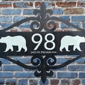 Wood-engraved personalized address sign