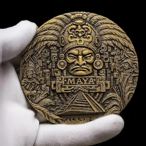 Moneta del calendario azteco: souvenir commemorativo da collezione per gli amanti della storia e dell&#39;arte