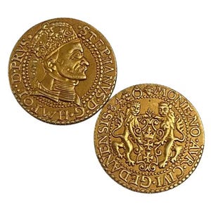 1584 Polish Dukat Copy Coin – Stefan Batory Gdansk Gold Replica