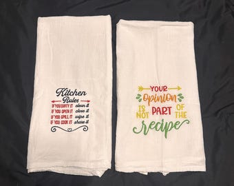 Toallas de cocina hechas de sacos de harina de 71 x 74 cm