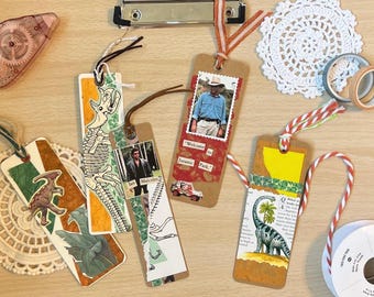 Dinosaur Bookmarks – Handmade from Jurassic Park & Dinosaur Books – One-of-a-Kind Prehistoric Fun