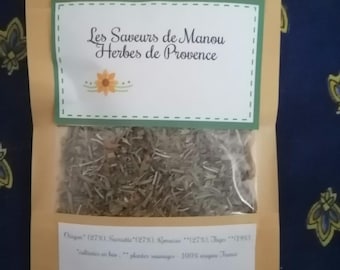 Herbes de Provence artisanales 100% origine France 10 grammes (cueillette sauvage responsable et culture bio)