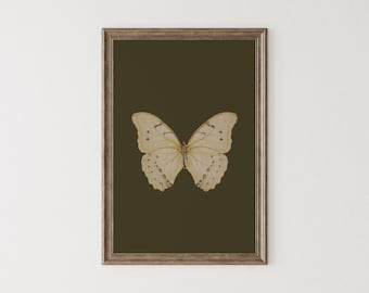 Imprimible de polilla, impresión maximalista oscura, decoración de pared de Dark Academia, pintura de polilla, póster de decoración de pared de animales góticos