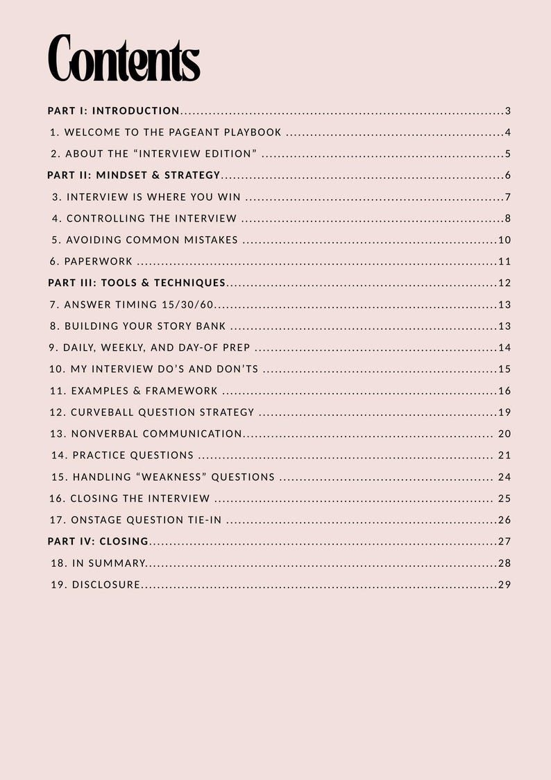 Pageant Introduction Video Script The Pageant Playbook: Interview Edition | Pageant Preparation Digital ...