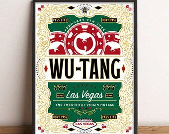 Wu-Tang Clan Las Vegas Residency screen printed concert poster