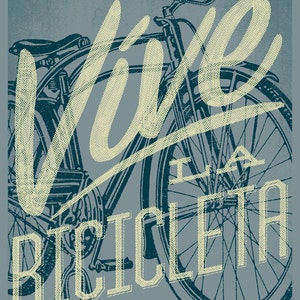 Vive la Bicicleta bicycle art print