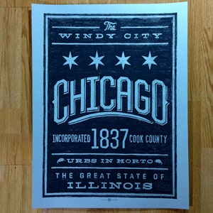 Chicago Screen Printed Art Print image 2