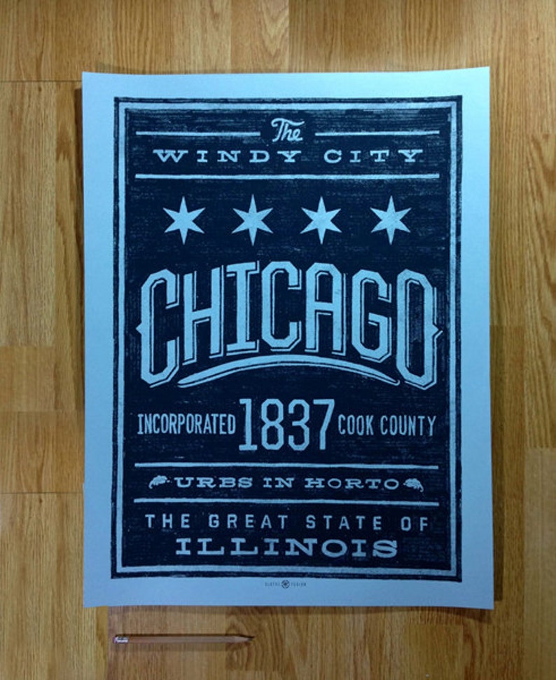 Chicago Screen Printed Art Print image 2