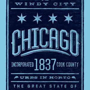 Chicago Screen Printed Art Print