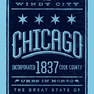 Chicago Screen Printed Art Print image 1