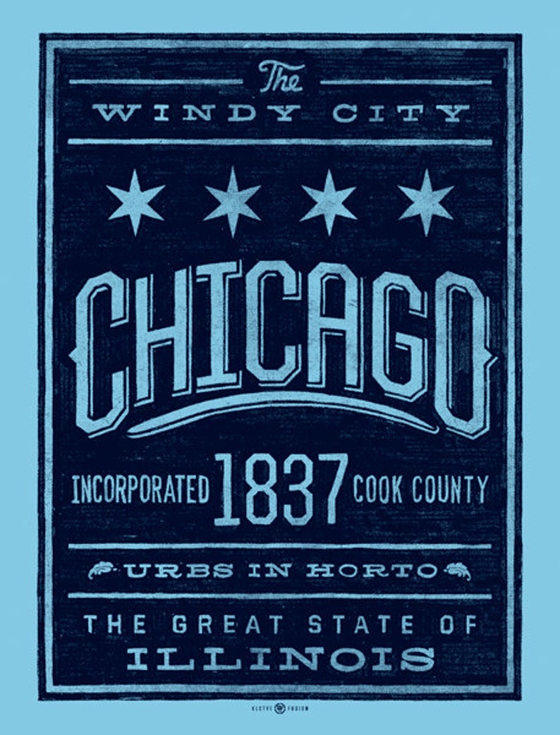 Chicago Screen Printed Art Print image 1