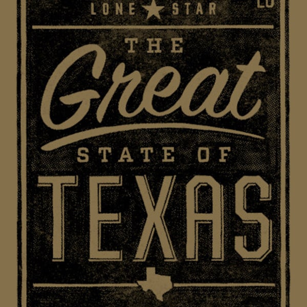 Great State of Texas art print