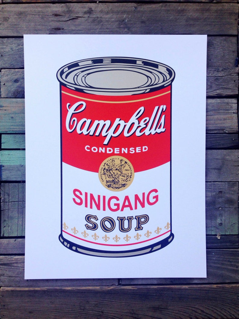 Sinigang soup Andy Warhol tribute screen printed art print image 2