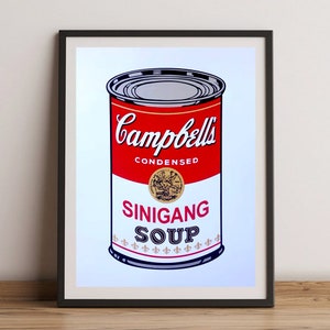 Sinigang soup Andy Warhol tribute screen printed art  print