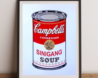 Sinigang soup Andy Warhol tribute screen printed art  print