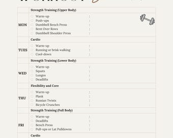 Programa de entrenamiento semanal