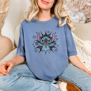 Playful Alien Stitch Embroidery Design – Fun Character with Stars – Digital Machine Embroidery File