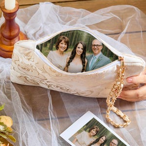 Photo Purse Gift for mom, Handmade Photo Lining Purse, Mother of the Groom, Christmas Gift for Mom