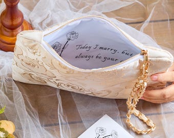 Personalized Wedding Purse, Wedding Purse for mom, Custom Photo Purse, Handmade Photo Lining Purse, Mother of the Groom, Keepsake gift
