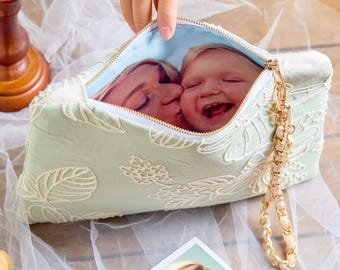 Wedding Purse Gift for Mother, Custom Photo Purse, Handmade Photo Lining Purse, Mother of the Groom |Bride, Wedding Gift, Gift from daughter