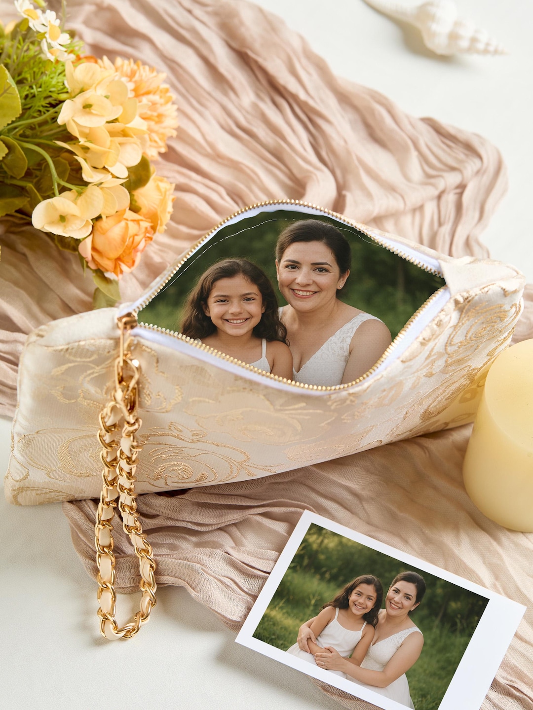 Wedding Photo Purse Gift for Mom, Custom Photo Purse, Handmade Photo ...