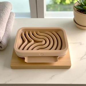 Soap Dish with Drainage | Minimalist Bathroom Soap Tray | Modern Self-Draining Bar Holder.