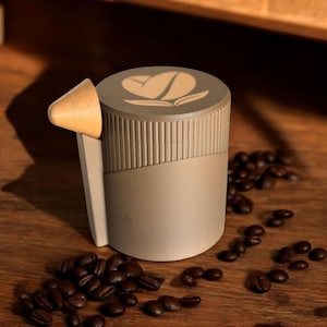 Recipiente hermético para café con cuchara - Almacenamiento de cocina moderno