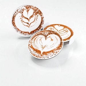 Latte Art Coaster Set: Coffee Lover Gift