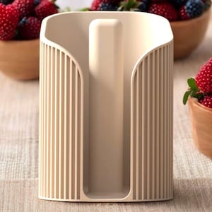 Porta-toalhas de papel moderno impresso em 3D – Organizador minimalista para rolos de papel de cozinha – Dispensador vertical de guardanapos – Design escandinavo.