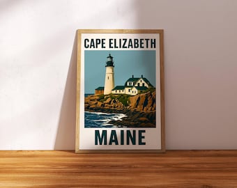 Maine Poster, Rolled Posters, Wall Art, Noah Kahan, Cape Elizabeth, Wall Decor, Musician Gift