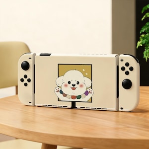 Puppy Switch hoesje set voor Nintendo Switch 2/Switch OLED/Switch, schattige honden beschermhoes en reisetui