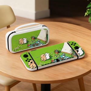 Picknick Hond Siliconen Switch Shell & EVA Case Set, Beschermhoes voor NS/NS2/OLED/Lite, Gamer Cadeau