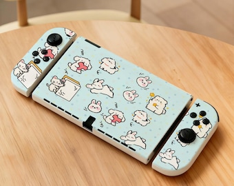 Carcasa de silicona con diseño de animales para interruptor, compatible con NS/NS2/OLED/Lite, funda protectora Kawaii.