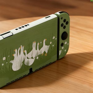 Oryginalna silikonowa obudowa konsoli Goose Meadow, spersonalizowana osłona ochronna w kolorze szałwiowej zieleni, spersonalizowane etui do gier, przeznaczone do konsoli NS NS2 Oled Lite
