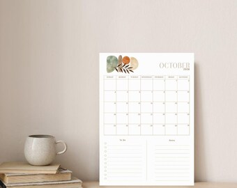 2026 Printable Calendar - Boho - Editable – Instant Download Canva