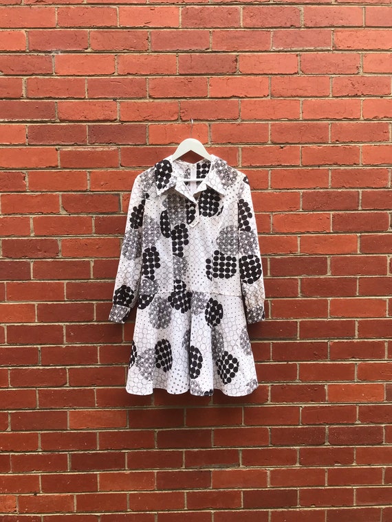 Safeena Vintage Upcycled 70s Geometric Mini Shirt