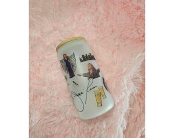 Tasse en verre dépoli Jenni Rivera, gobelet à café glacé