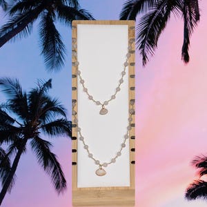 Handmade beaded shell necklace