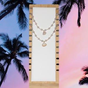 Handmade beaded shell necklace