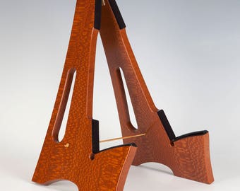 Leopardwood Slay-Frame Wooden guitar stand w teardrop handle (model SF-1LTD)