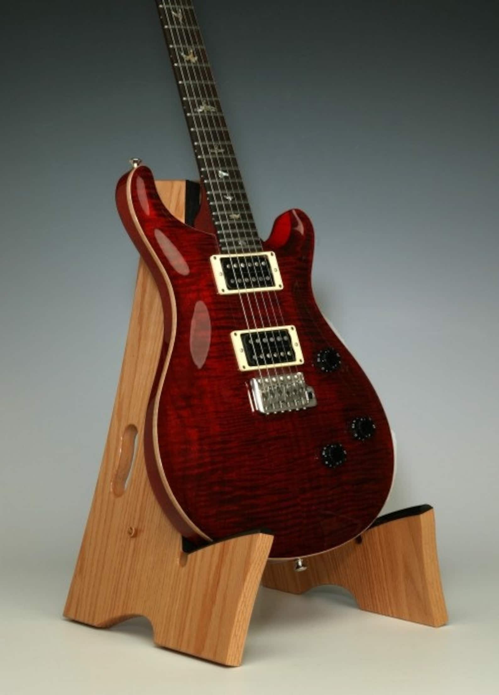 Red Oak Wood, Slayframe Wood Guitar Stand Etsy